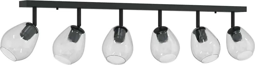 vidaXL Spot de tavan Negru 110,5 x 13 x 26 cm Sticlă și Metal