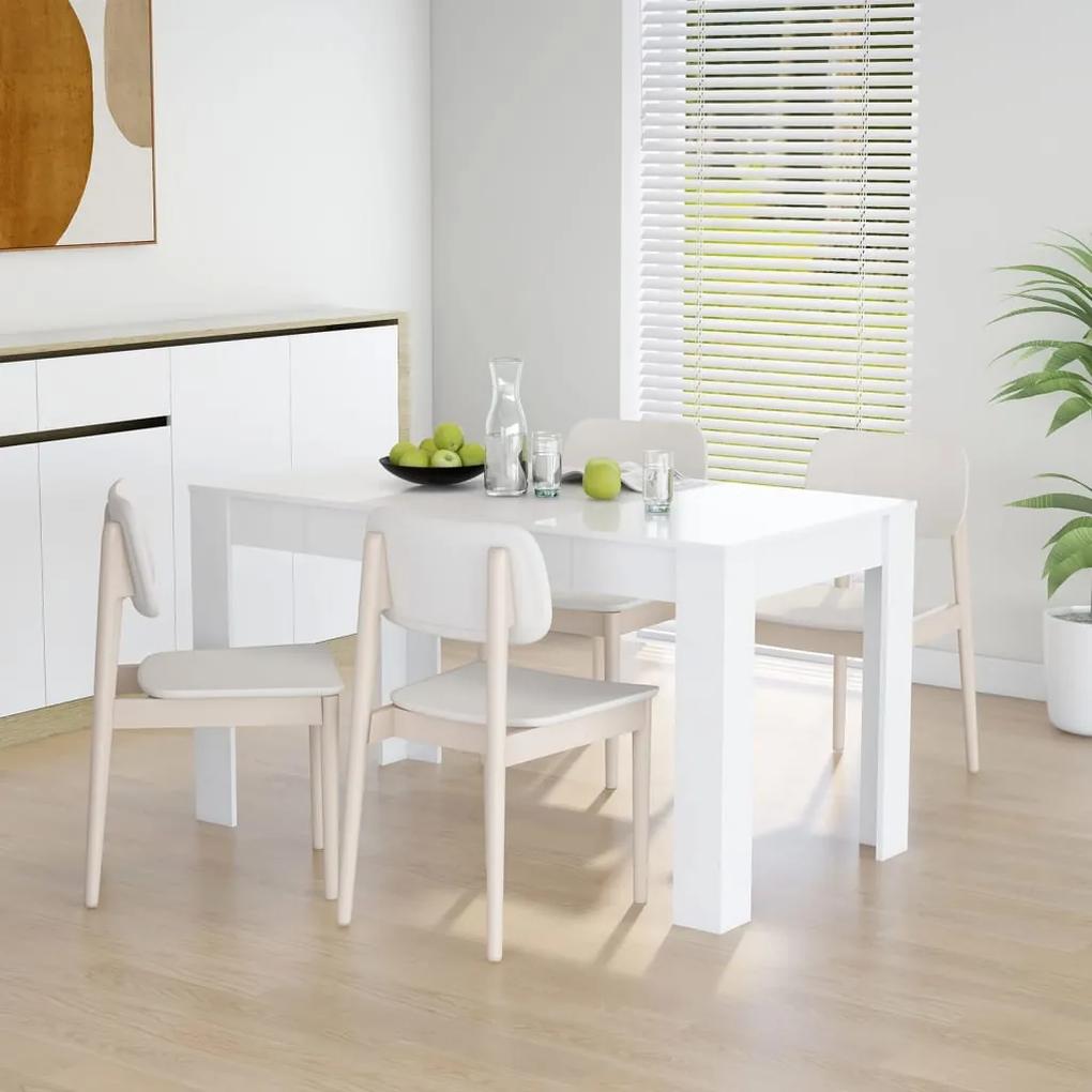 Masa de sufragerie, alb, 140x74,5x76 cm, lemn prelucrat