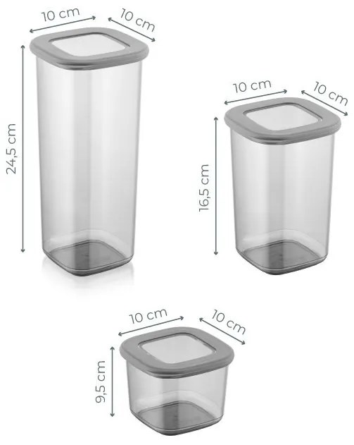 Set de Cutii pentru Depozitare, 24 Piese, Culoare Antracit, 964FRM1109