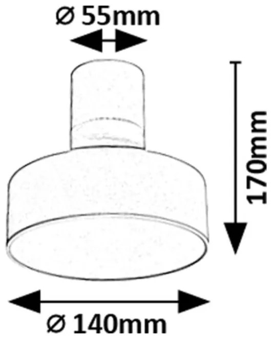 Plafoniera LED tip spot aplicat din metal alb reglabila Ovidia D-14cm