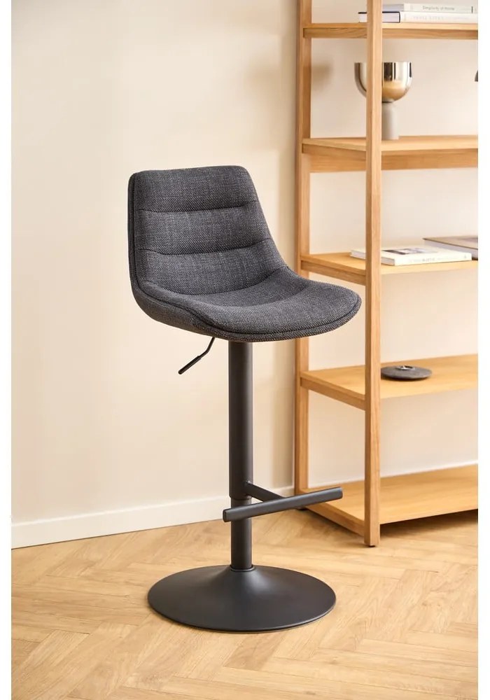 Scaun de bar gri cu înălțime ajustabilă (înălțime șezut 65 cm) Adisa – Actona