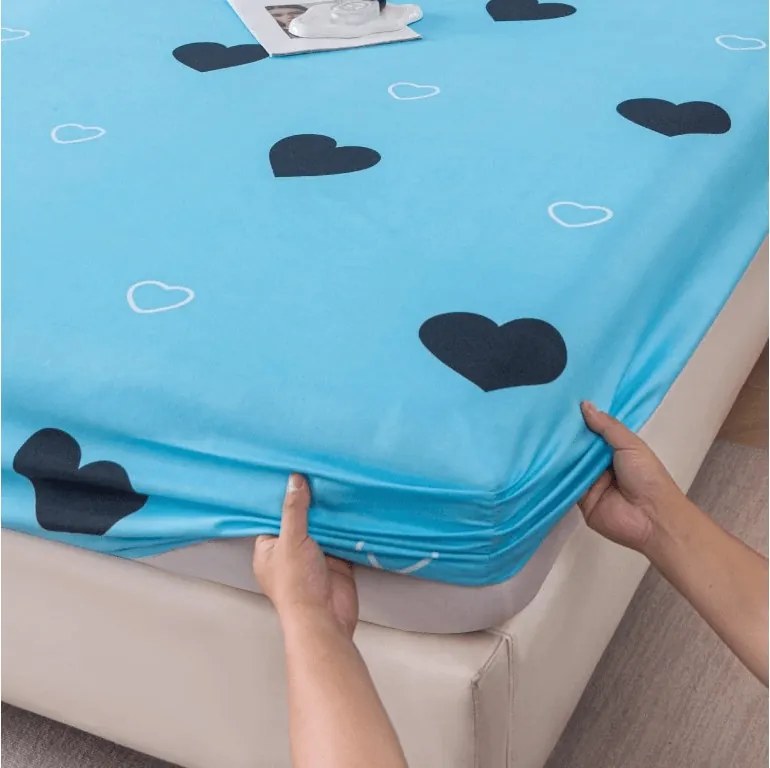 Cearsaf din microfibra CORAZON albastru 90x200 cm