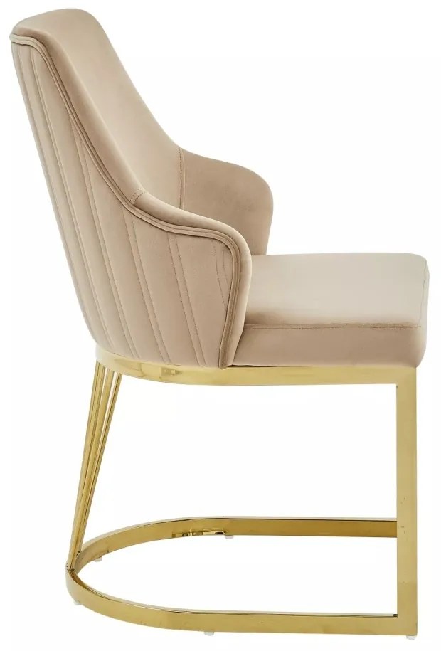 Scaun Alure velvet bej/auriu Blu28