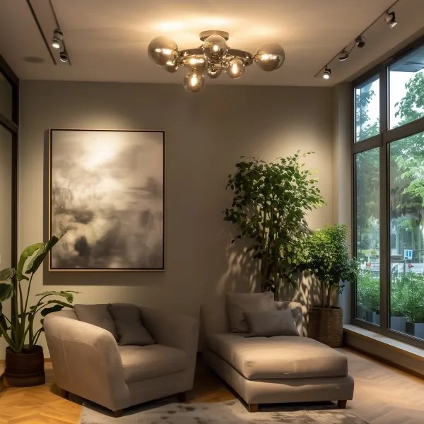 Lustră LED aplicată Brilagi MILLA 10xG9/3W/230V crom lucios/fumuriu