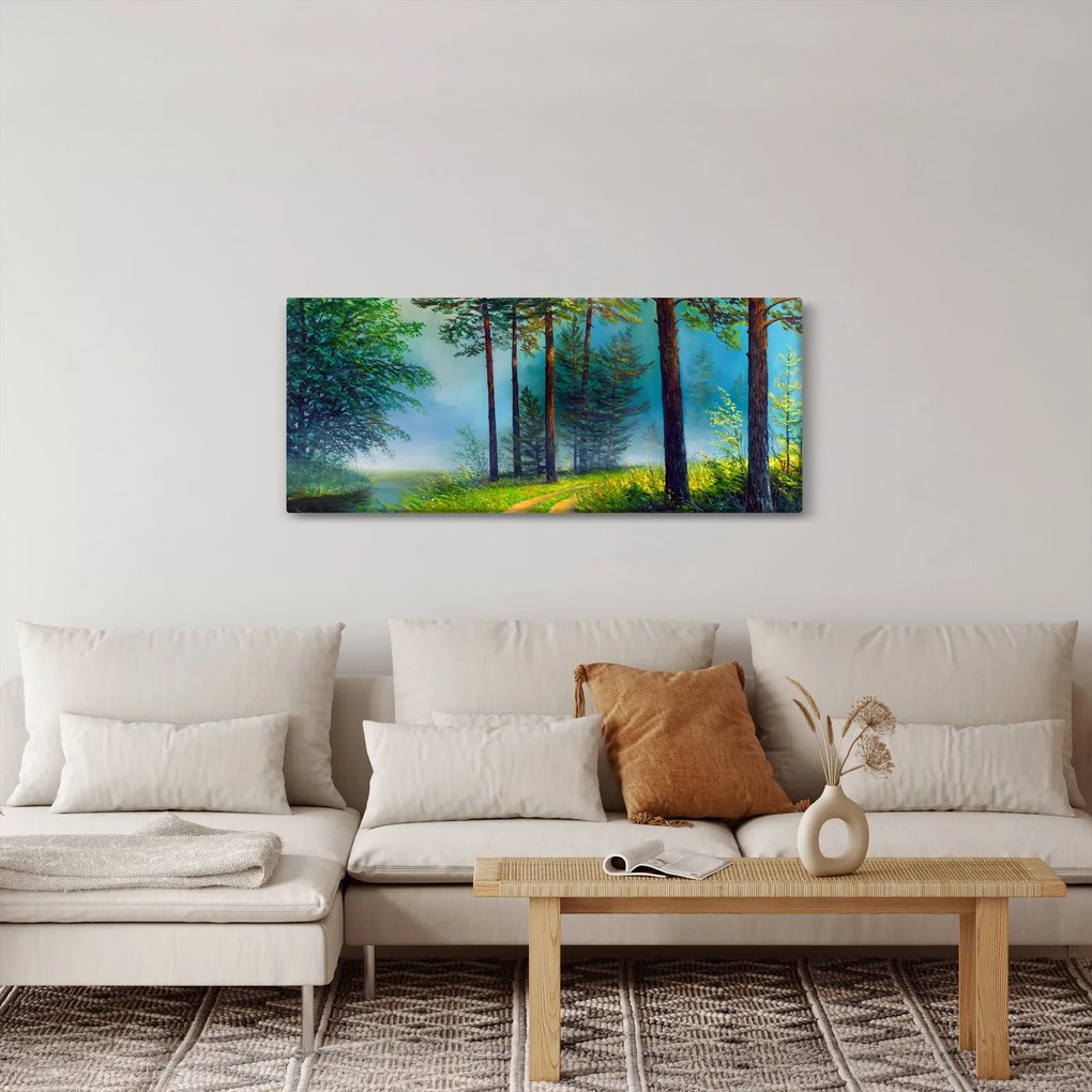 Tablou - Pictură în ulei de peisaj (120x50 cm)