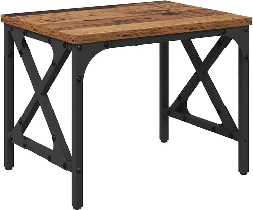 vidaXL Suport pentru imprimantă Ajustabil Lemn Vechi 40 x 30 x 31 cm