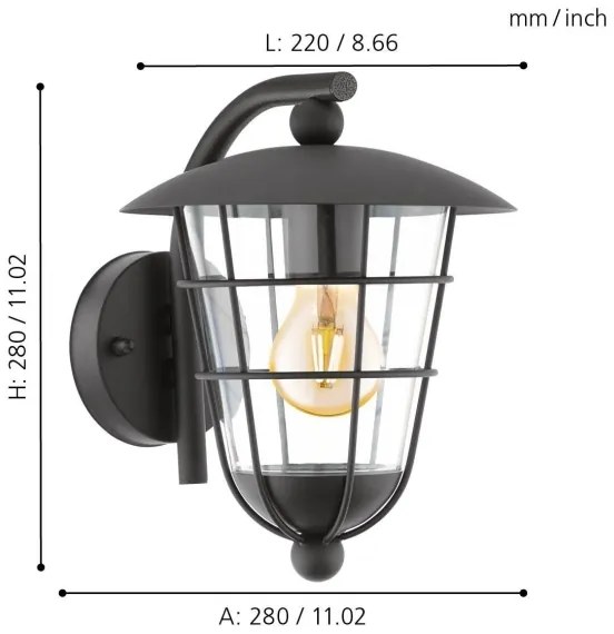 Eglo 94841 - LED Lampă exterior PULFERO 1xE27/8,5W/230V