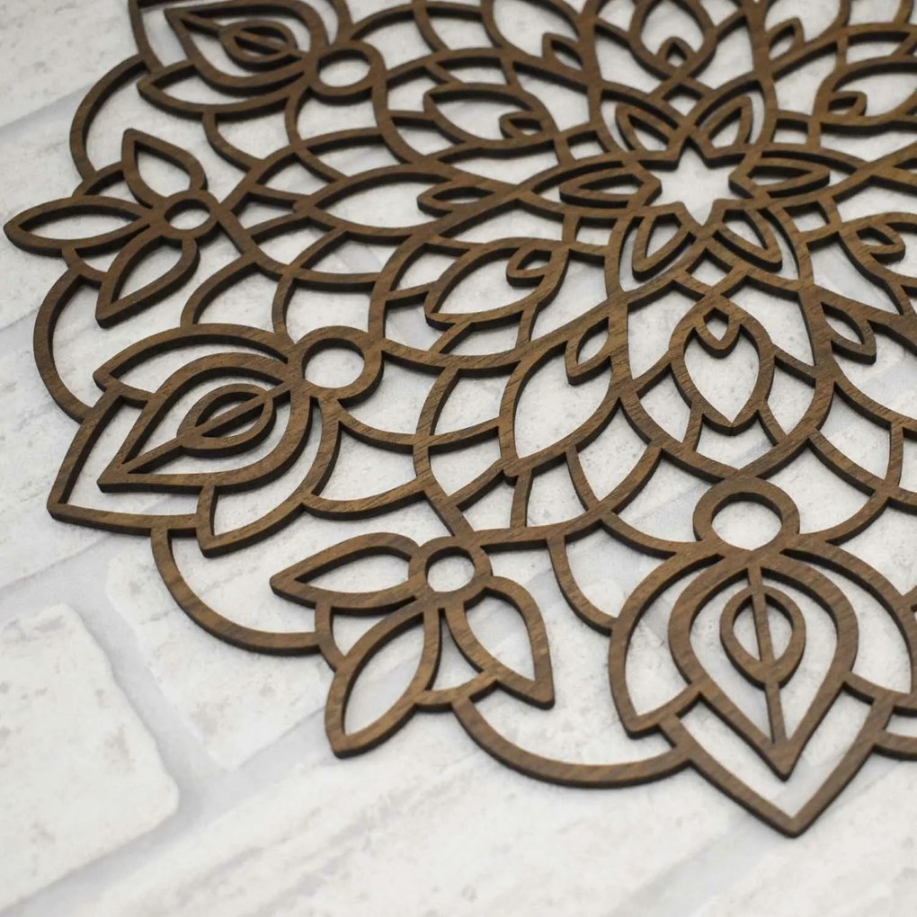 DUBLEZ | Mandala flower din lemn - Yenefer