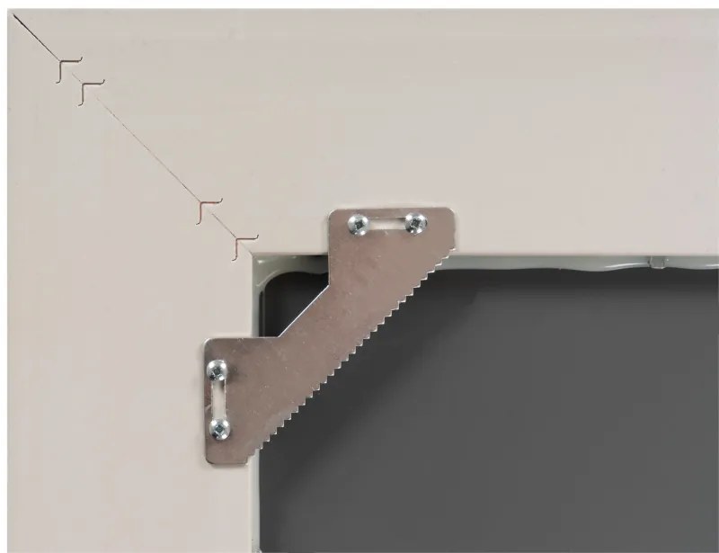 Oglinda dreptunghiulara cu rama din polistiren alba Scott, 45,5cm (L) x 36,5cm (L) x 5,2cm (H)