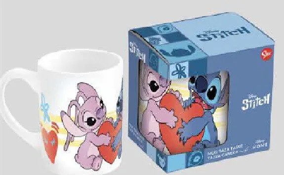 Disney Lilo și Stitch Heart cana de porțelan 235 ml (8 oz) În cutie cadou