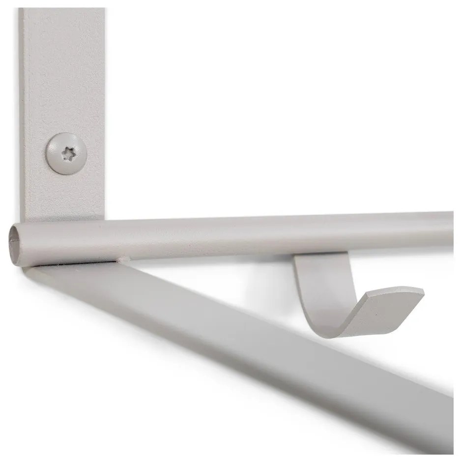 Cuier de perete taupe cu raft din metal 100 cm Rex – Spinder Design