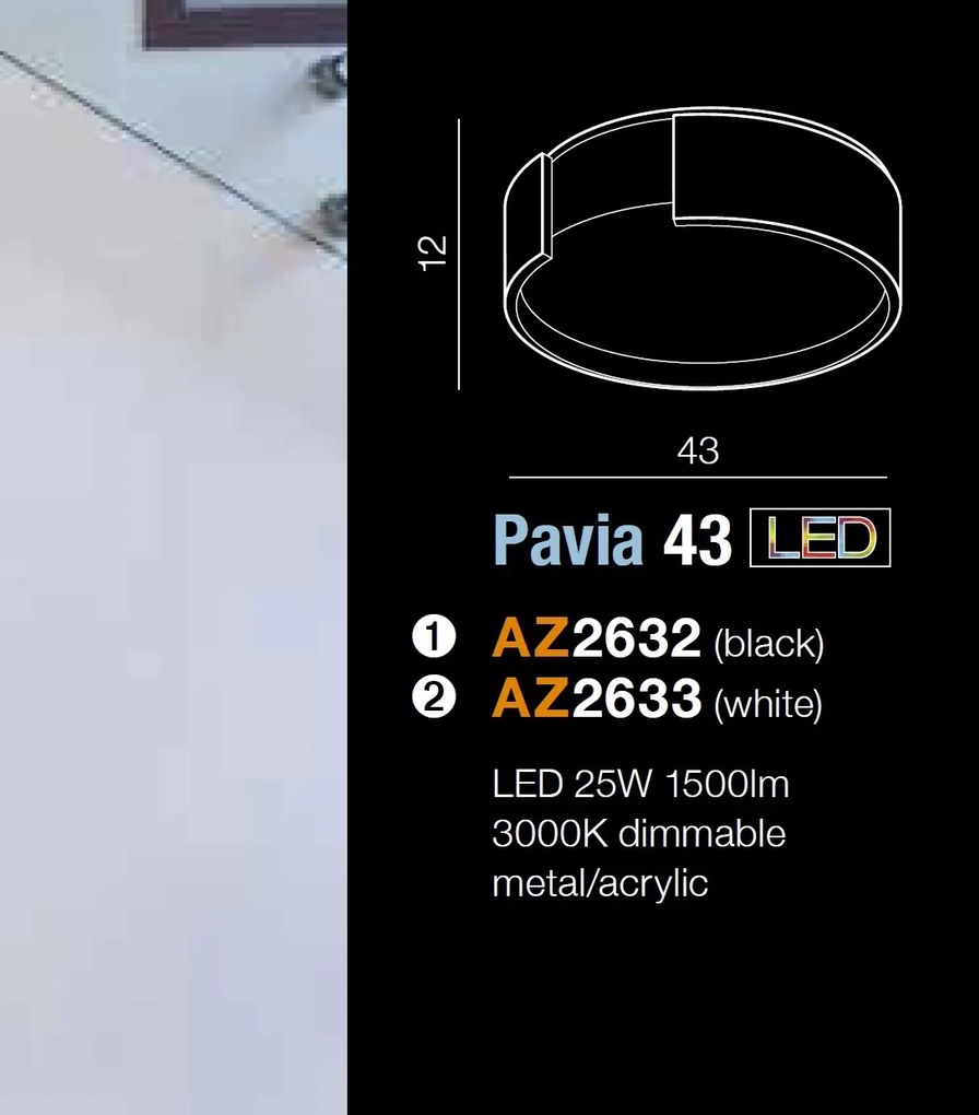 Lustra LED dimabila design modern Pavia alba