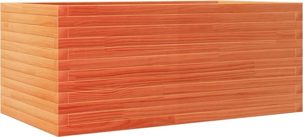 vidaXL Jardinieră de grădină, maro ceruit, 110x60x46cm, lemn masiv pin