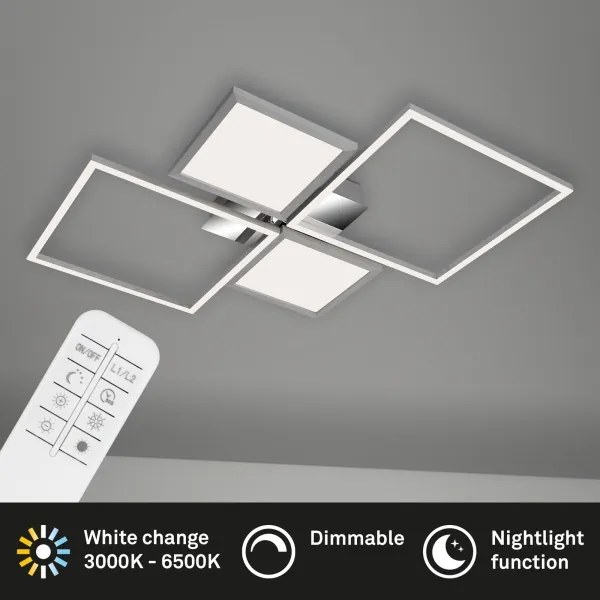 Lustră LED aplicată dimabilă FRAME LED/40W/230V Briloner 3530-018 + telecomandă