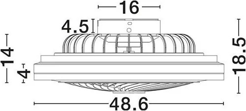 Lustra LED cu ventilator si telecomanda ORYA