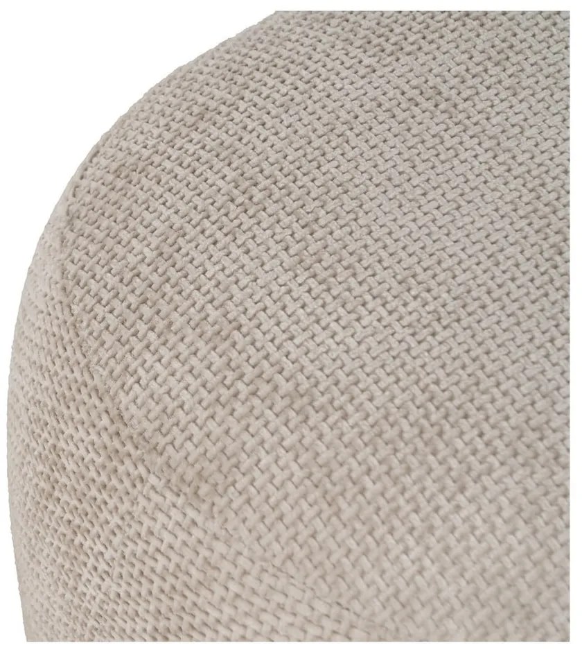 Taburet bej cu tapițerie din chenille – Ixia