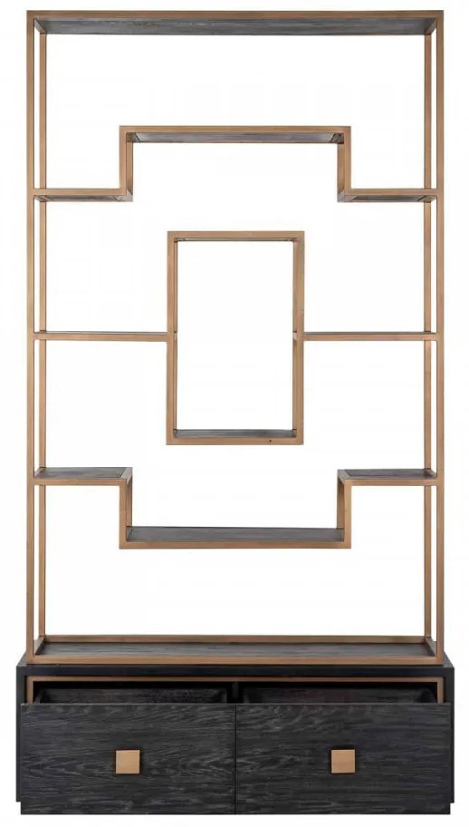 Biblioteca din stejar Hunter 120x222 cm