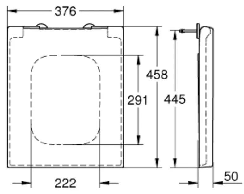 Capac wc soft close alb Grohe Cube Ceramic