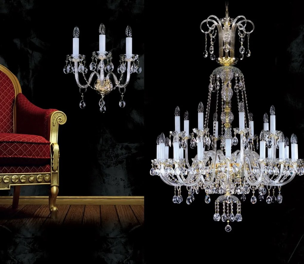 Candelabru 18 brate Cristal Bohemia Exclusive RACHEL XVIII