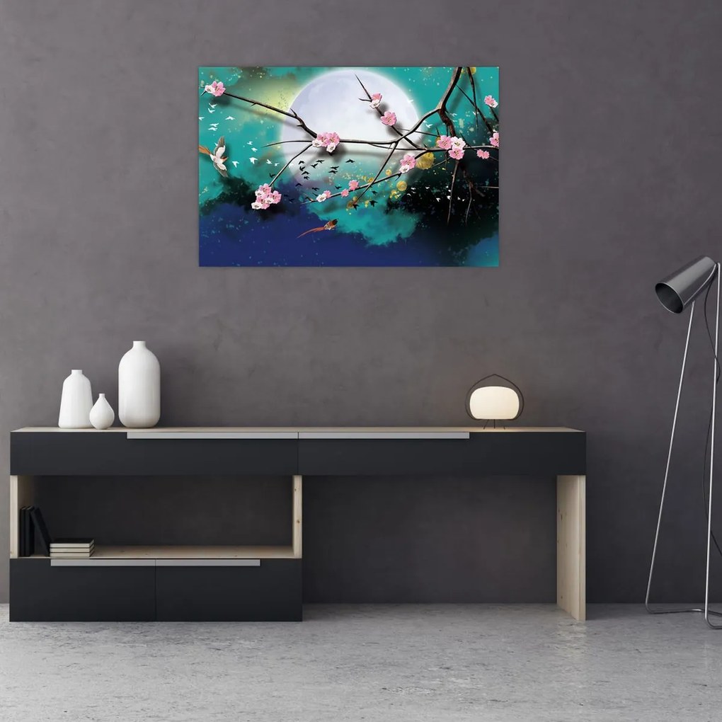 Tablou - Copac,grafic (90x60 cm)