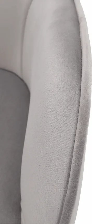 Scaun de birou, material textil din catifea gri deschis / negru, EROL