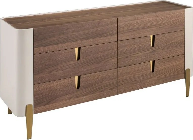 Comoda deosebita design LUX Walnut-Bej