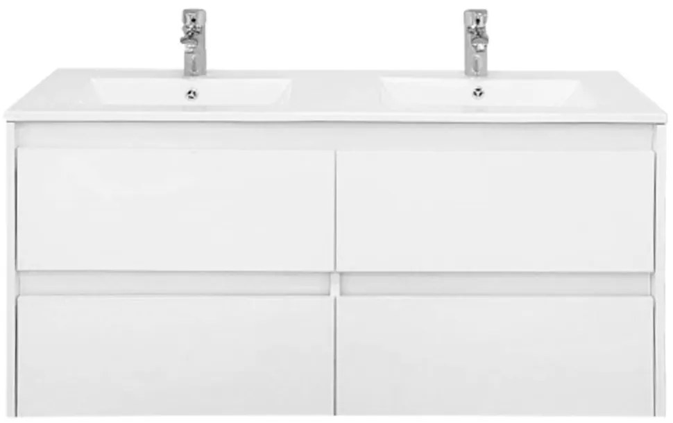 Mobilier de baie Porto 120 inferior cu lavoar alb