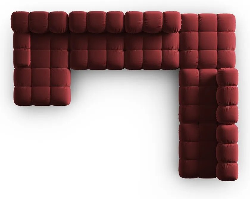 Canapea roșie cu tapițerie din catifea 379 cm Bellis – Micadoni Home