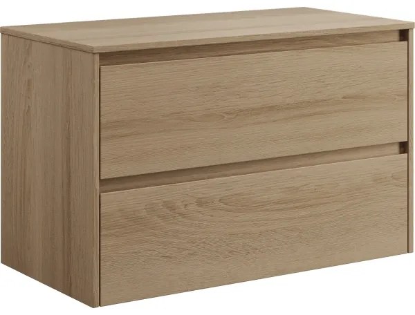 Dulap pentru lavoar TRONDHEIM, 90 cm, stejar