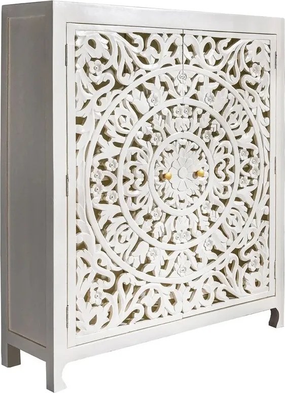 Comoda inalta design oriental MARRAKECH 140cm, alb