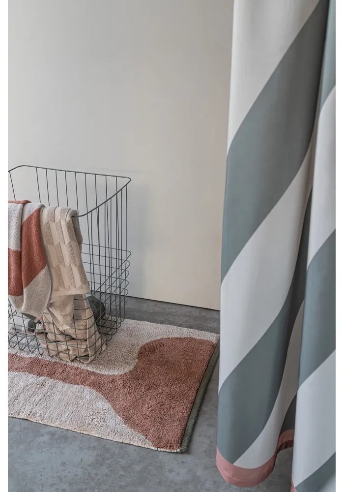 Covor cărămiziu/bej lavabil din bumbac 50x80 cm Figura – Mette Ditmer Denmark