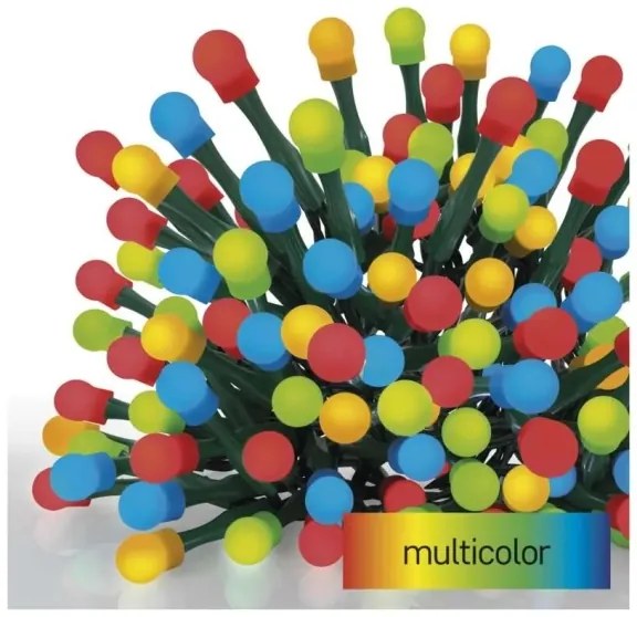 Ghirlandă luminoasă LED pentru Crăciun, 480 LED-uri, 8 funcții, 53 m, IP44, multicoloră