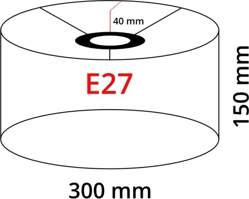Abajur de rezervă pentru corp de iluminat Eglo 32481 TUNJA E27 d. 30 cm negru/cupru