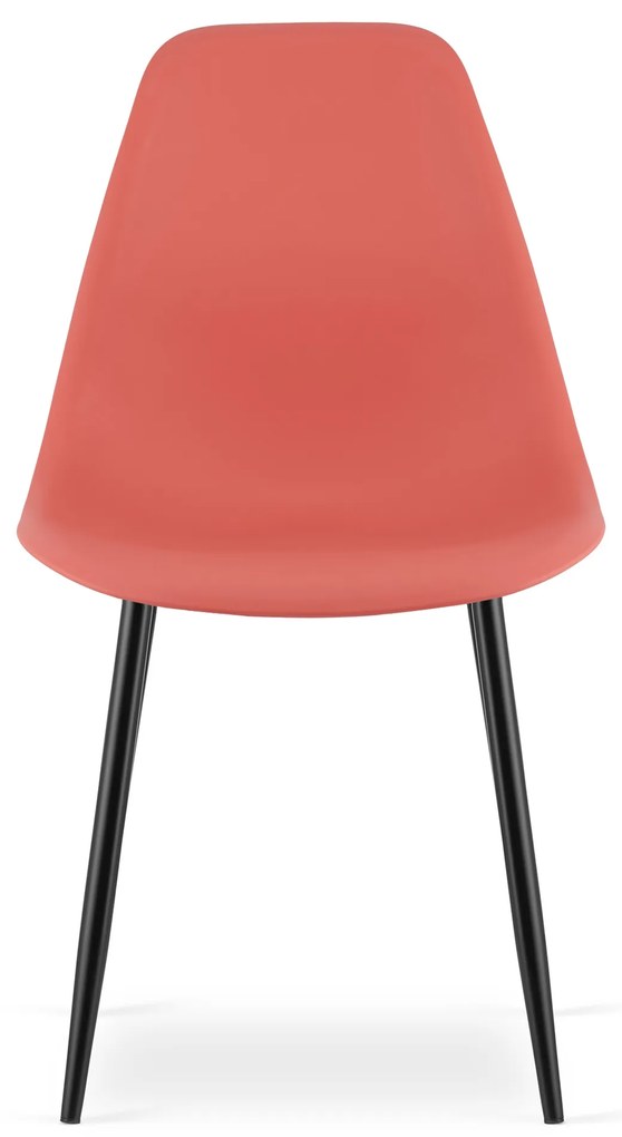 Scaun coral OSAKA cu picioare negre