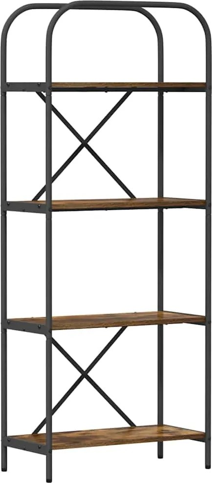 vidaXL Raft pentru cărți Stejar fumuriu 60 x 30 x 146 cm Lemn compozit