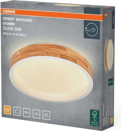 Osram -LED Plafonieră LED dimabilă MARIANO LED/24W/230V Ø 41 cm stejar/albă