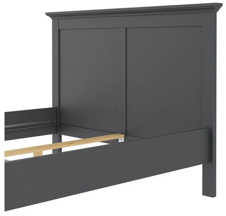 Pat matrimonial gri 140x200 cm Paris – Tvilum