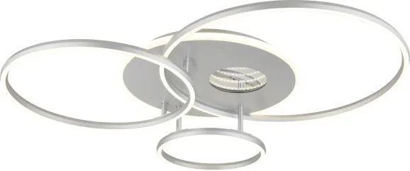 Globo 48466-54A-LED Plafonieră reglabilă INVERTINA 54W/230V 90x70 cm argintie + telecomandă