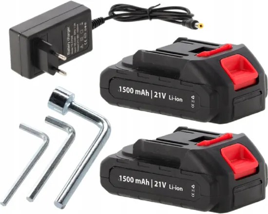 Foarfece de crengi fără fir 30 mm - două baterii, încărcător, geantă de transport