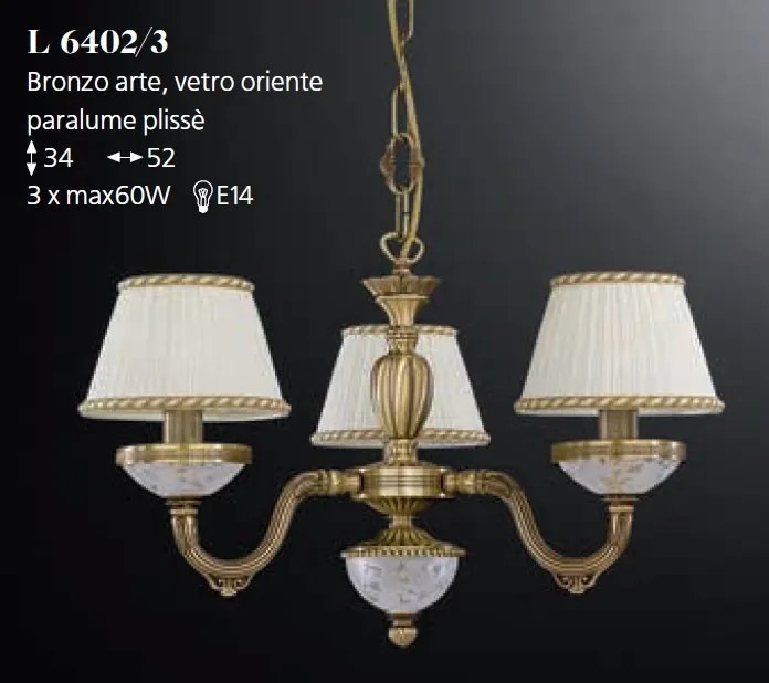 Candelabru din alama 3 brate design italian 6402
