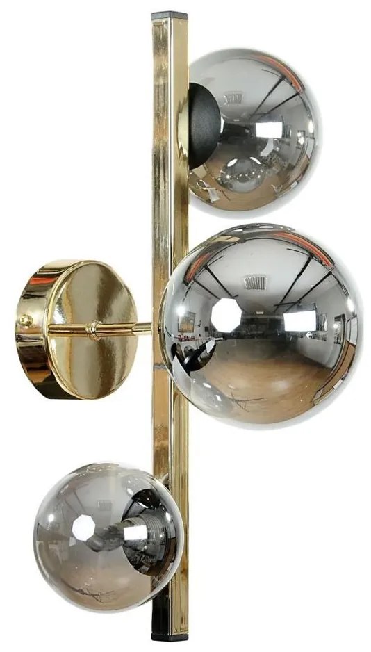 Zuma Line 1215 - Aplică de perete SERENITY 3xG9/8W/230V auriu/negru fumuriu