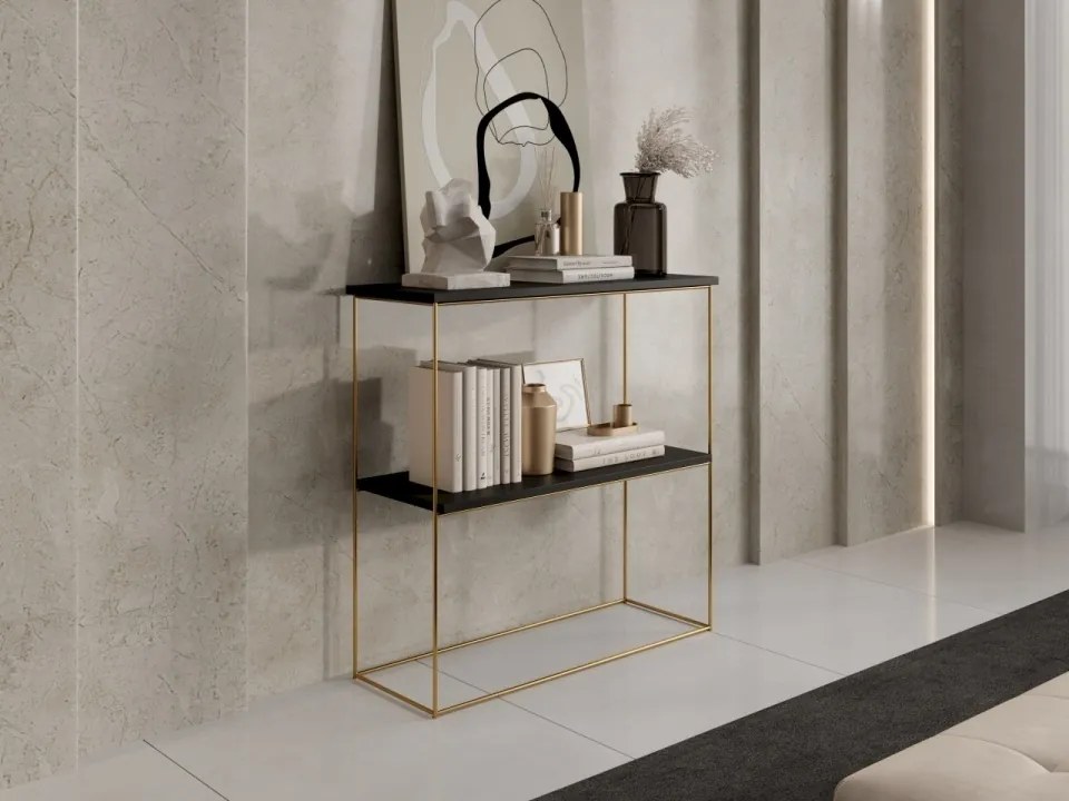 Consolă hol, 80x30x80 cm TONI 1, ADRK Furniture (Culoare: Alb / Alb Lucios)