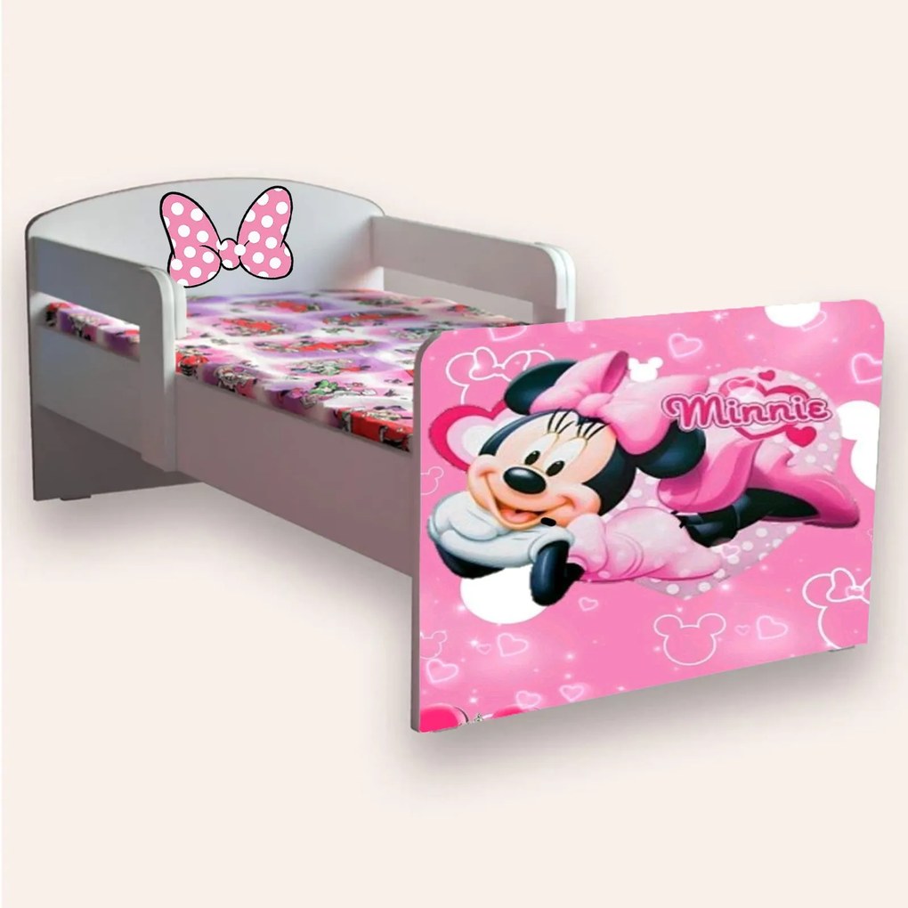 Pat copii Minnie Mouse cu manere Mic 2-8 ani Cu manere Cu saltea