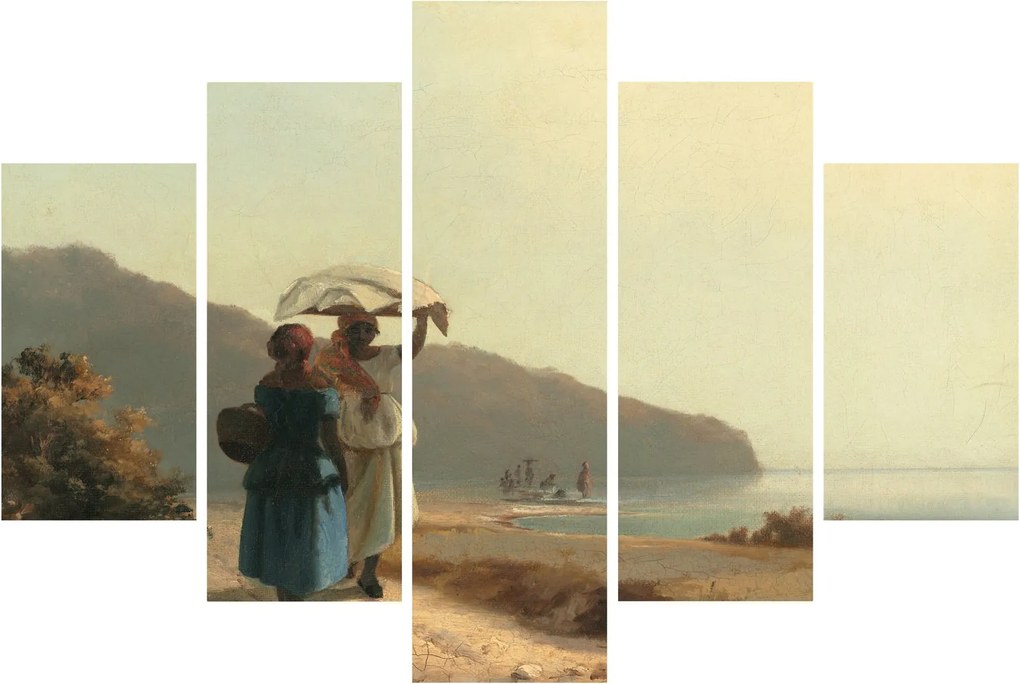 Tablou - Camille Pissarro, Two Women Chatting by the Sea, St. Thomas, reproducere (150x105 cm)
