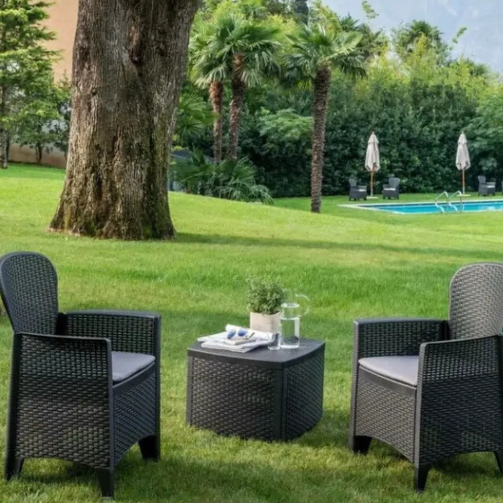 Set de grădină TREE, 3 piese, antracit I.P.A.E-Progarden