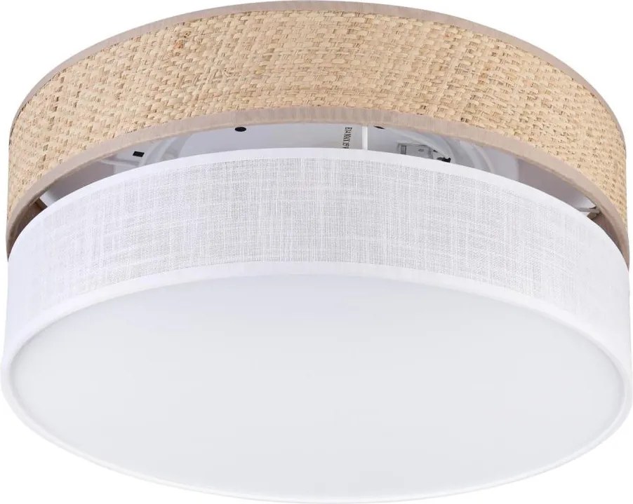 Plafonieră SIRJA DOUBLE BOHO, 2 x E14, 15 W, 230 V, Ø 35 cm, bej/alb