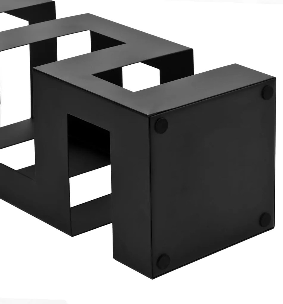 Suport de umbrele, model Tetris, otel, negru Negru, Model 2, 1, Negru