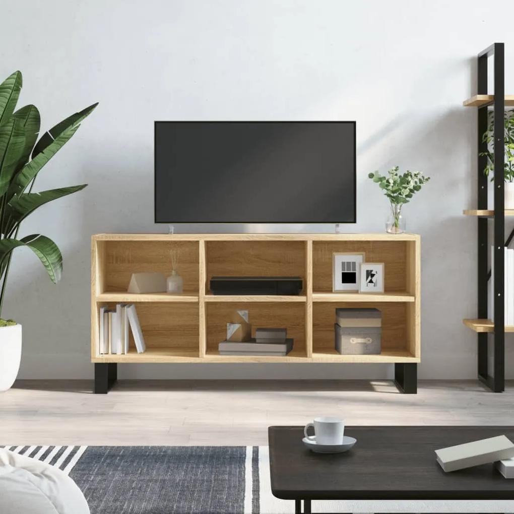 826999 vidaXL Comodă TV, stejar sonoma, 103,5x30x50 cm, lemn compozit