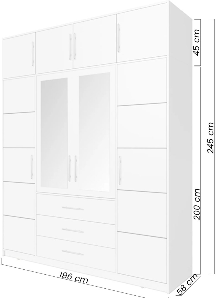 Dulap cu extensie Lutori 196 cm - stejar sonoma