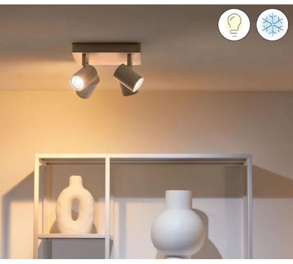 WiZ LED RGBW spot reglabil IMAGEO 4xGU10/4,9W/230V alb Wi-Fi